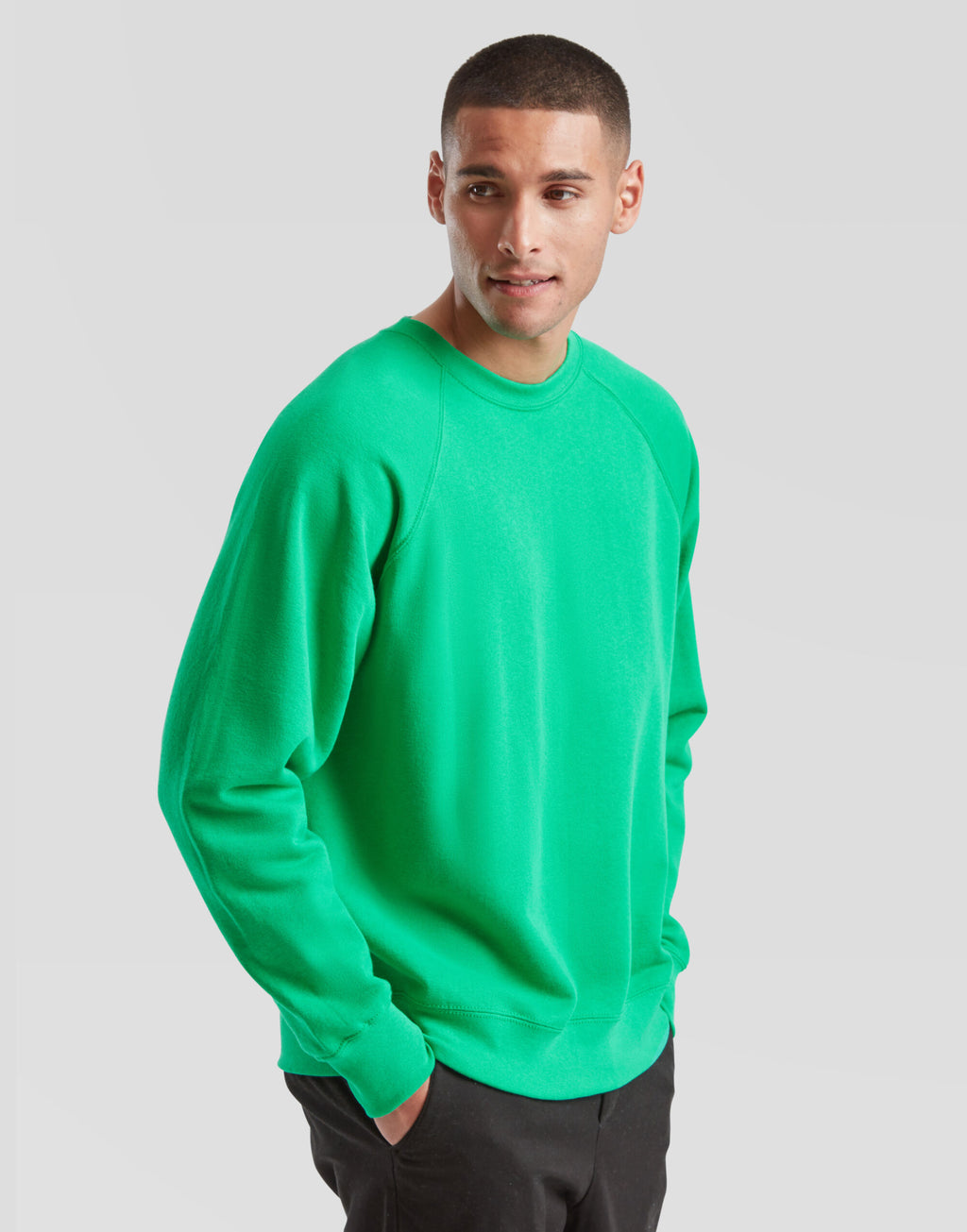 62216 FOTL Mens Classic Raglan Sweat - Kelly Green - 62216