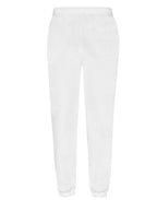 64026 FOTL Mens Classic Elastic Cuff Jog Pants - White - 64026