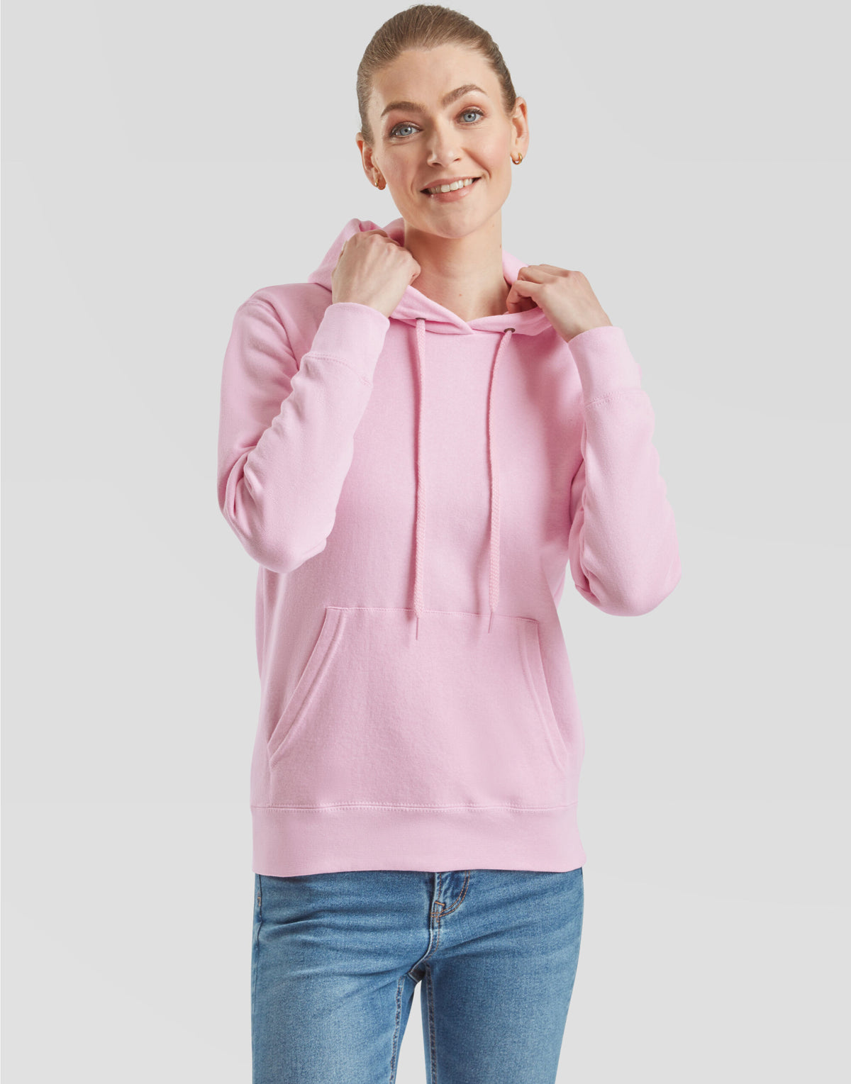 62038 FOTL Ladies Classic Hooded Sweat - Light Pink - 62038
