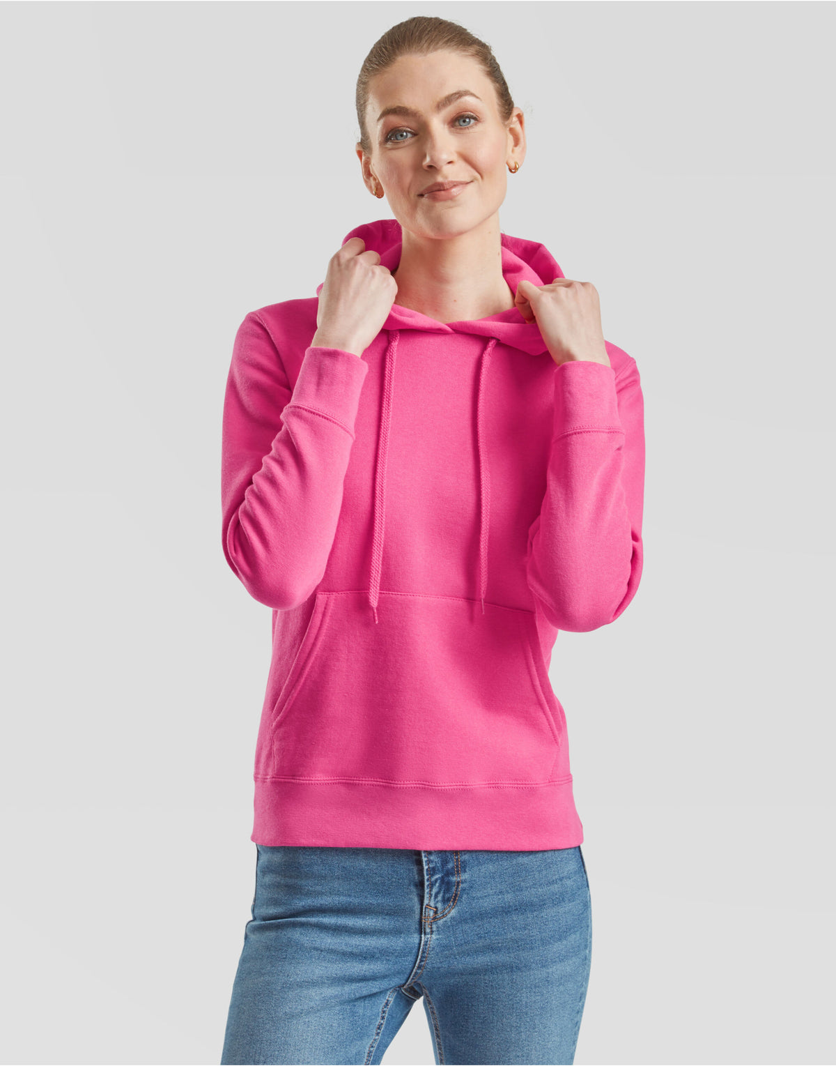 62038 FOTL Ladies Classic Hooded Sweat - Fuchsia - 62038