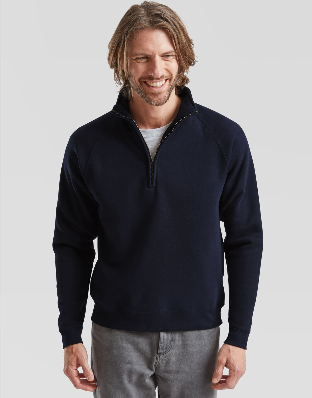 62032 FOTL Mens Premium Zip Neck Sweat