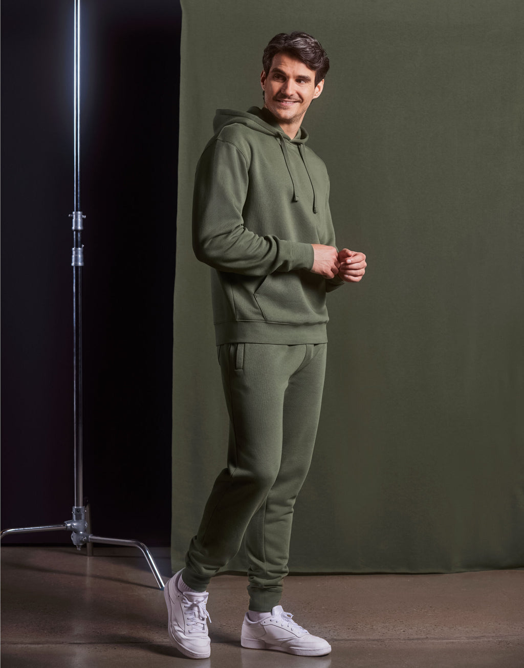 265M Russell Mens Authentic Hooded Sweat - Olive - 265M