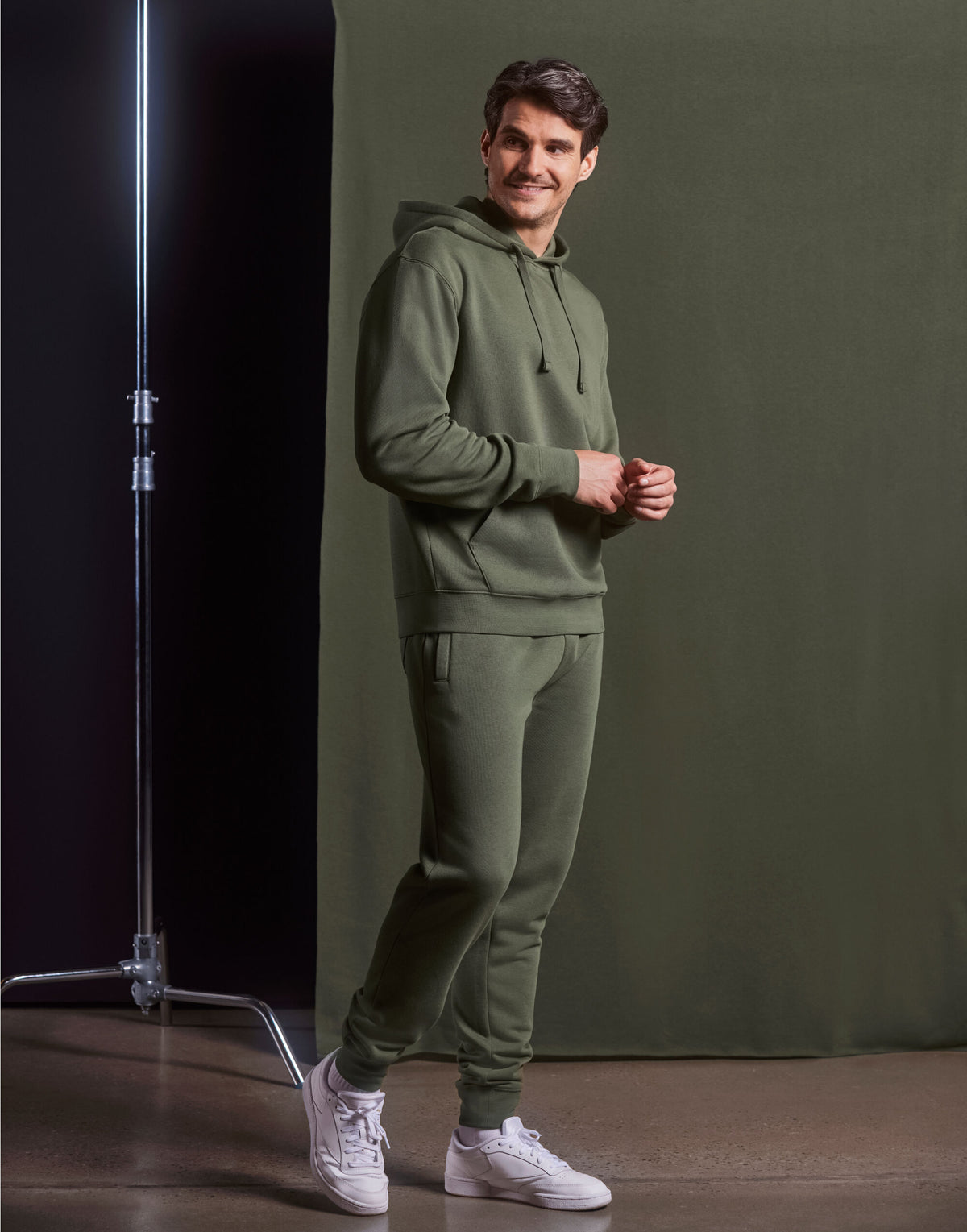 265M Russell Mens Authentic Hooded Sweat - Olive - 265M