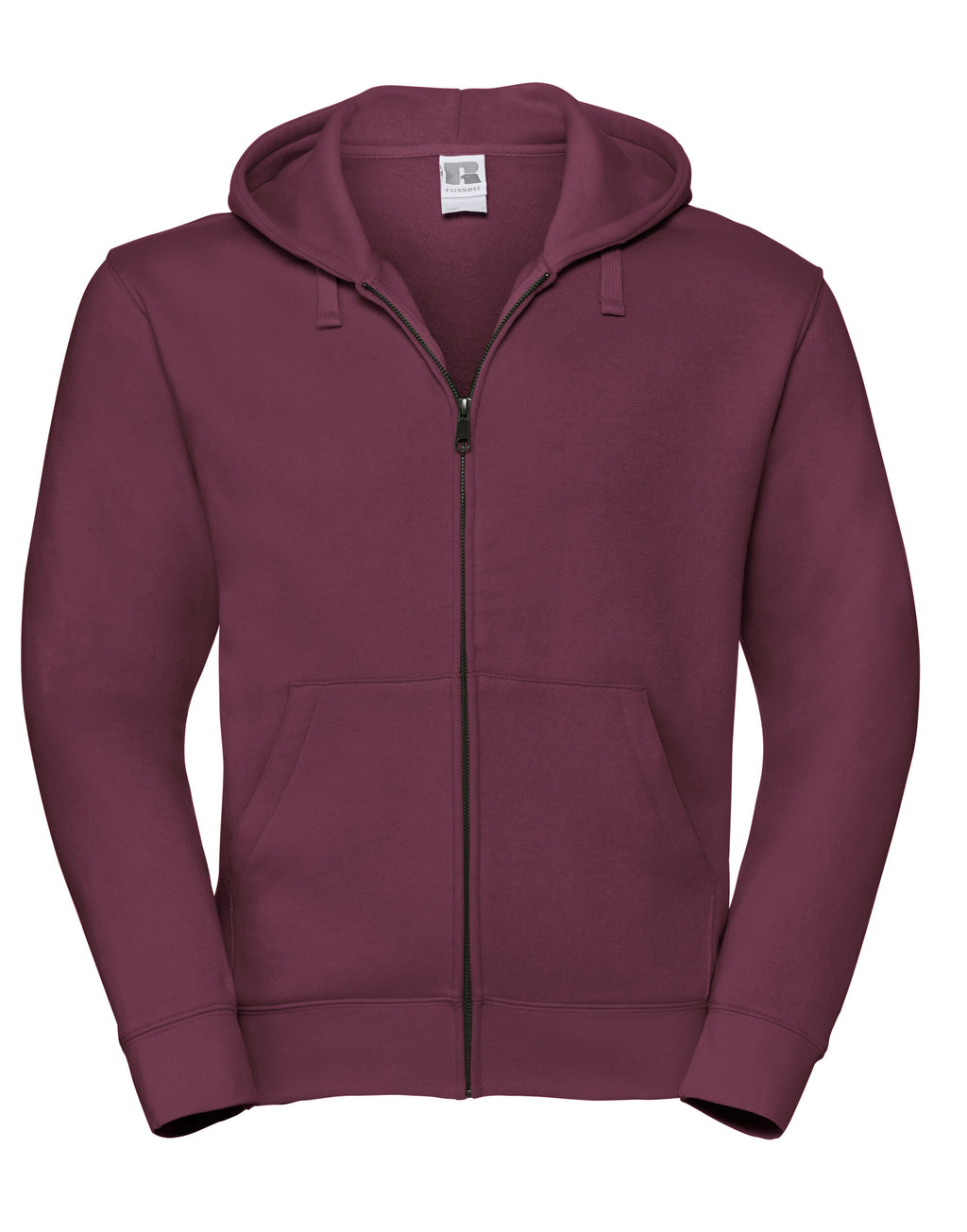 266M Russell Mens Authentic Zipped Hood Jkt - Burgundy - 266M