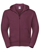266M Russell Mens Authentic Zipped Hood Jkt - Burgundy - 266M