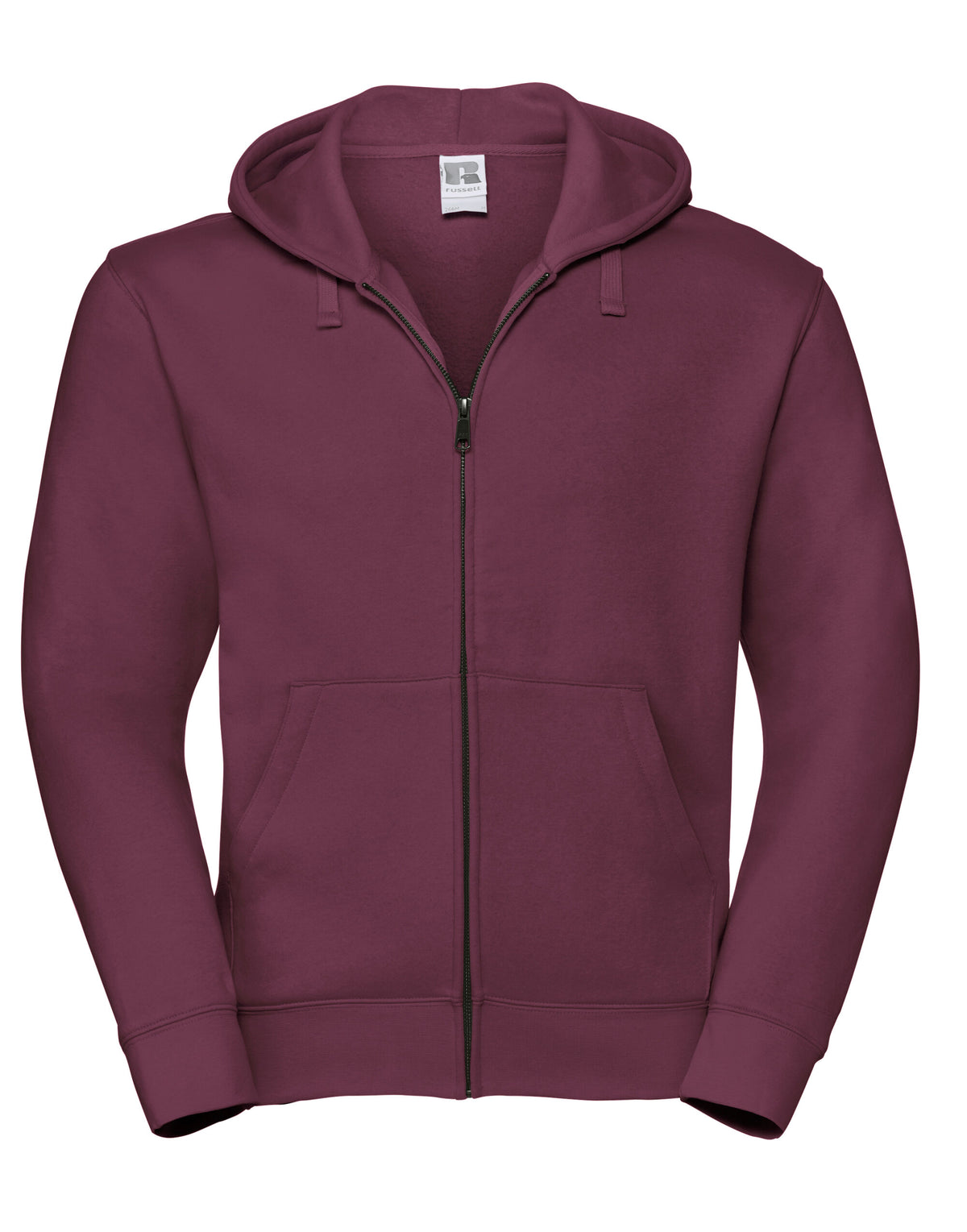 266M Russell Mens Authentic Zipped Hood Jkt - Burgundy - 266M