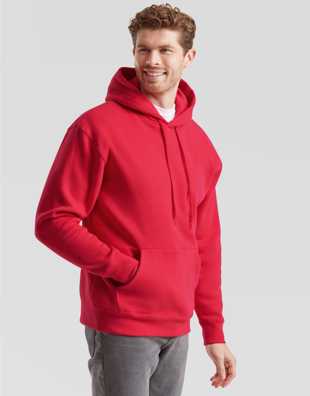 62152 FOTL Mens Premium Hooded Sweat - Red - 62152
