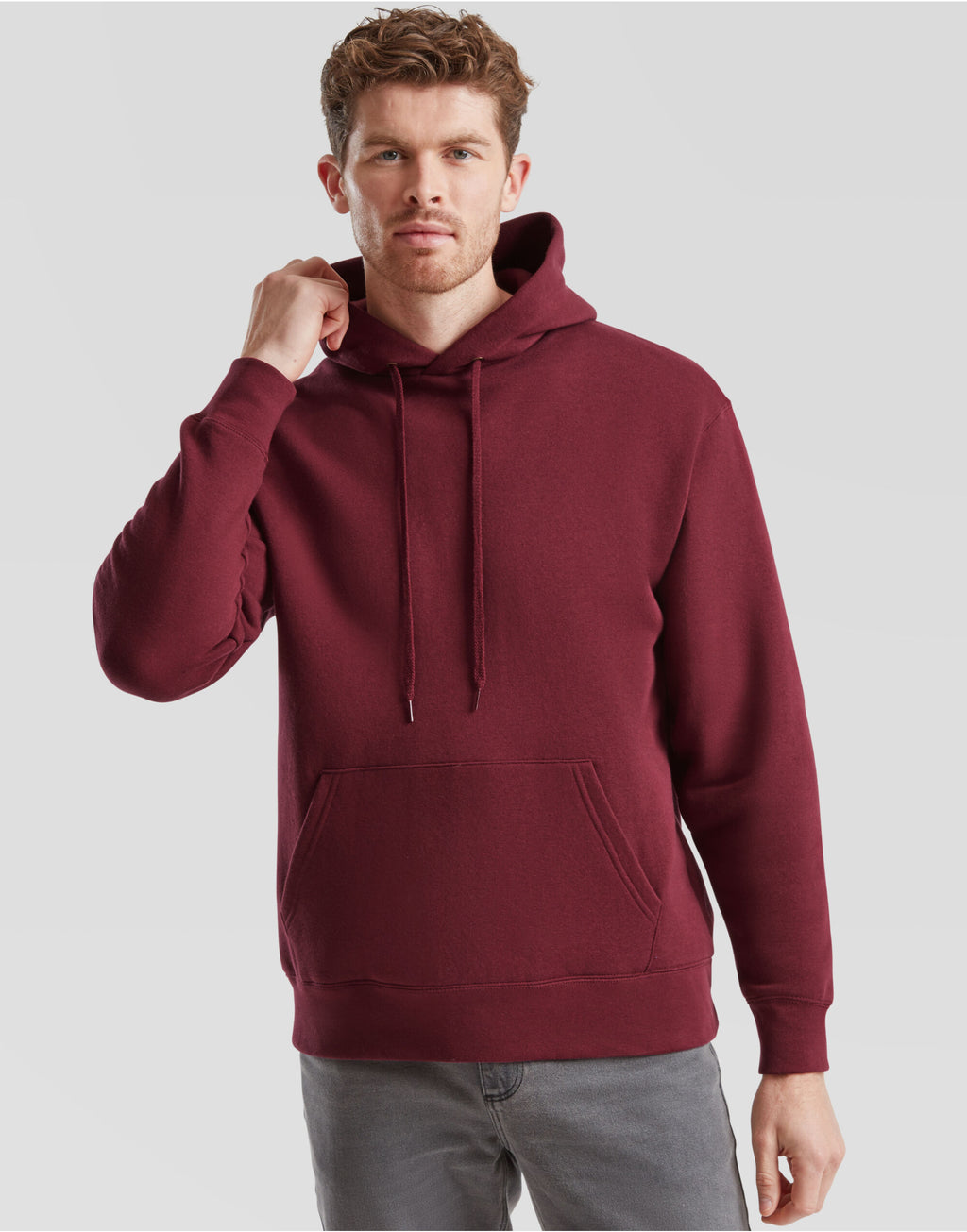 62152 FOTL Mens Premium Hooded Sweat - Burgundy - 62152