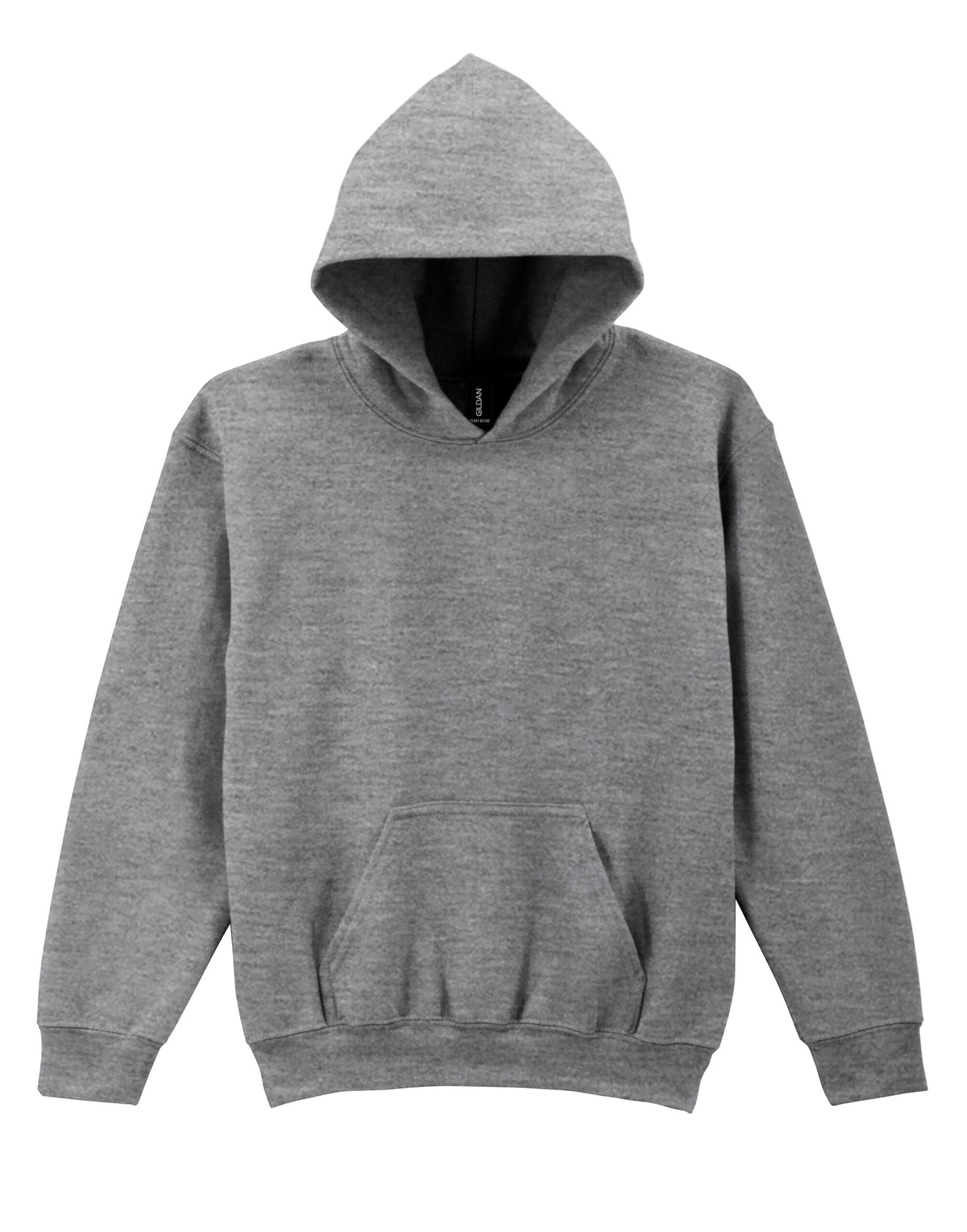 18500B Gildan Heavy Blend Youth Hood Sweatshirt - Graphite Heather - 18500B