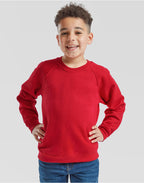 62039 FOTL Kids Classic Raglan Sweat - Red - 62039