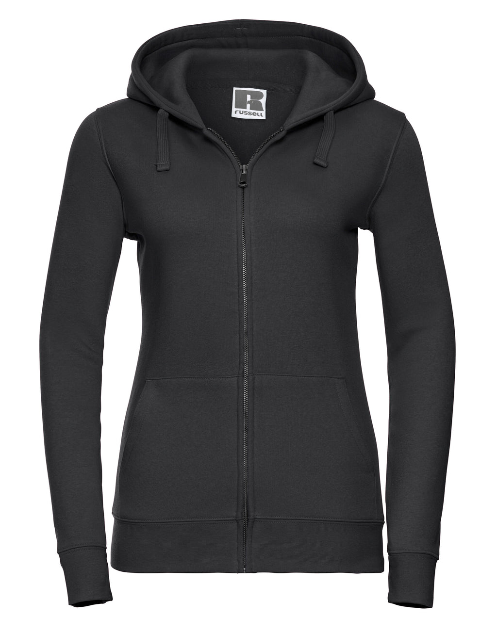 266F Russell Ladies Authentic Zipped Hood Jkt - Black - 266F