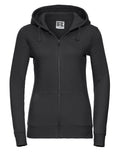 266F Russell Ladies Authentic Zipped Hood Jkt - Black - 266F