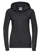 266F Russell Ladies Authentic Zipped Hood Jkt - Black - 266F