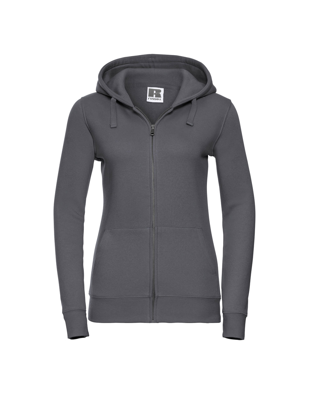 266F Russell Ladies Authentic Zipped Hood Jkt - Convoy Grey - 266F