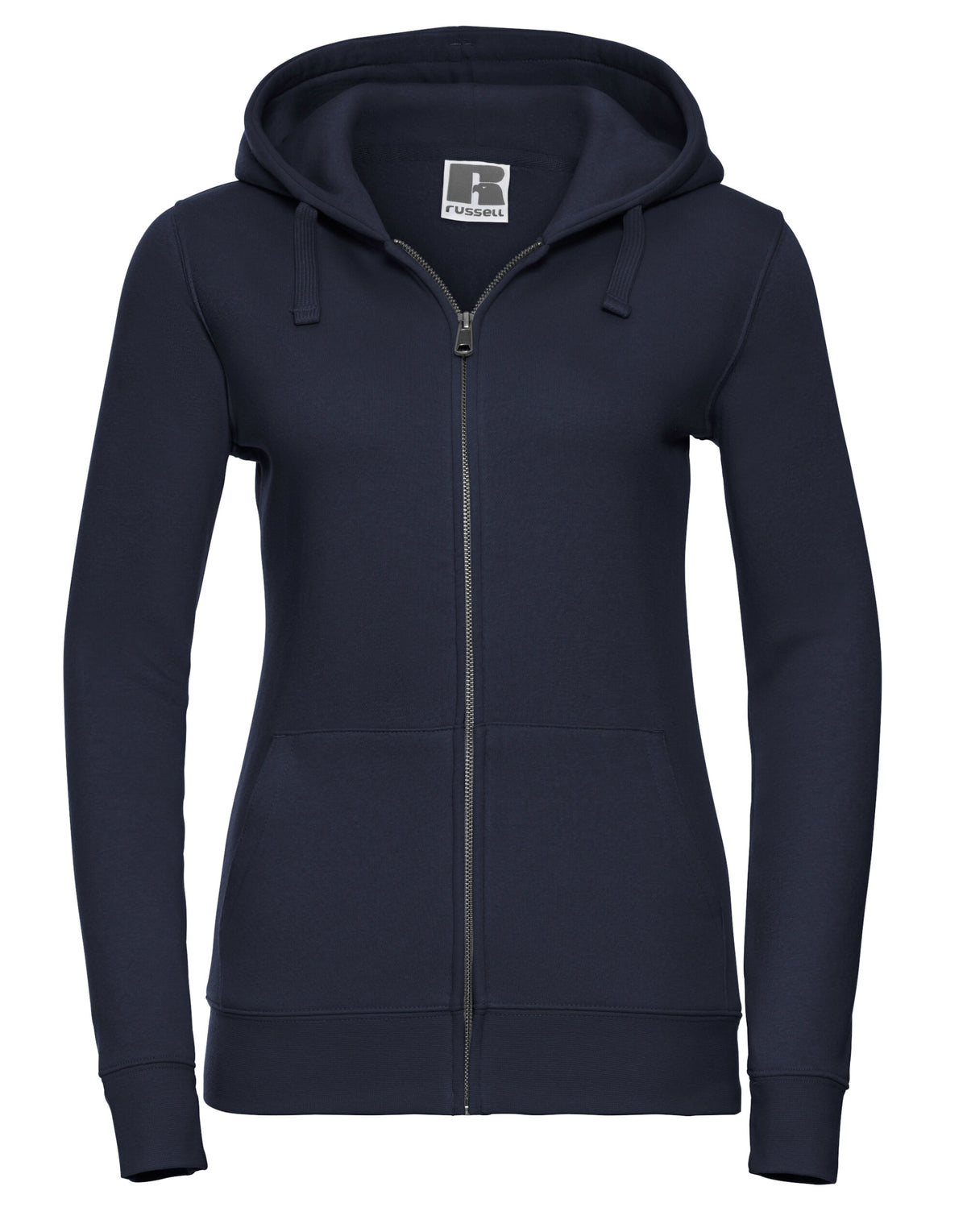 266F Russell Ladies Authentic Zipped Hood Jkt - French Navy - 266F