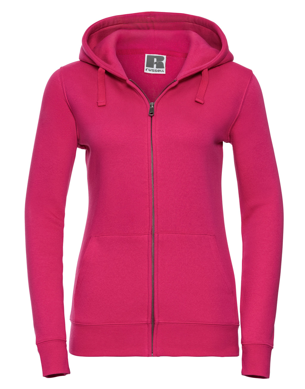 266F Russell Ladies Authentic Zipped Hood Jkt - Fuchsia - 266F