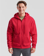 62034 FOTL Mens Premium Hooded Sweat Jkt - Red - 62034