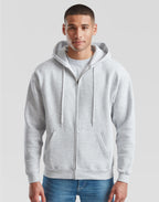 62034 FOTL Mens Premium Hooded Sweat Jkt - Heather Grey - 62034
