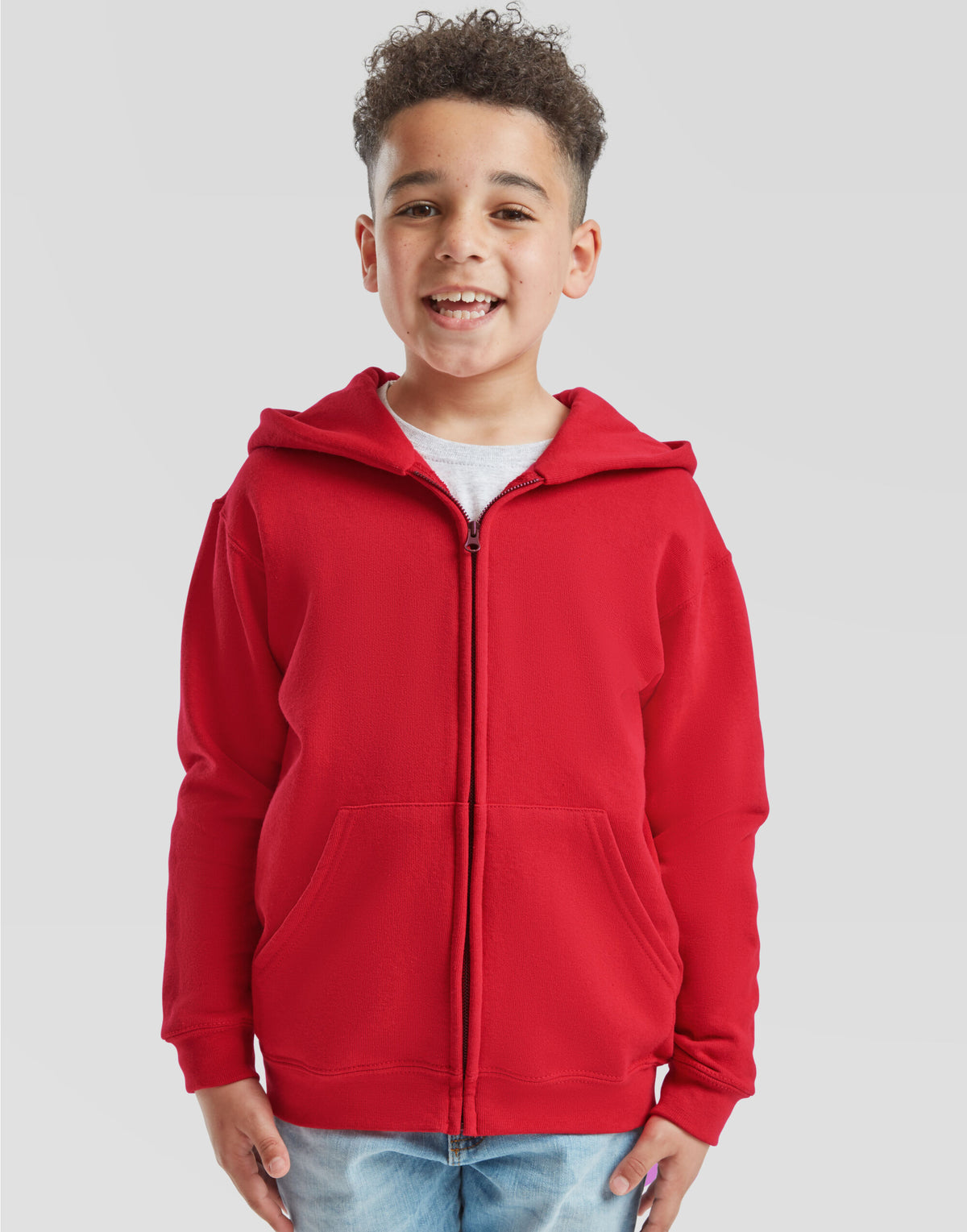 62045 FOTL Kids Classic Hooded Sweat Jacket - Red - 62045