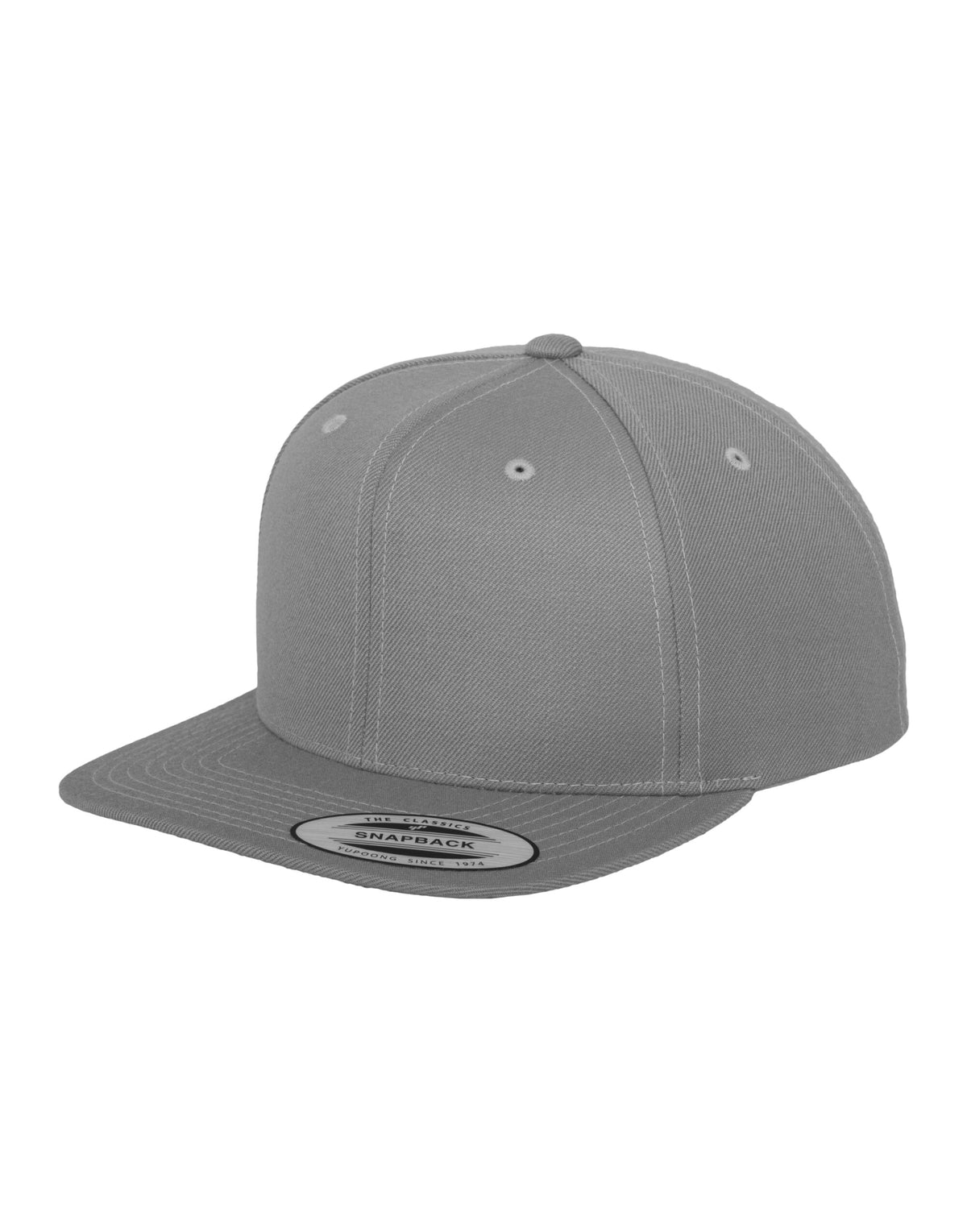 6089M Flexfit Classic Snapback Cap - Silver - 6089M