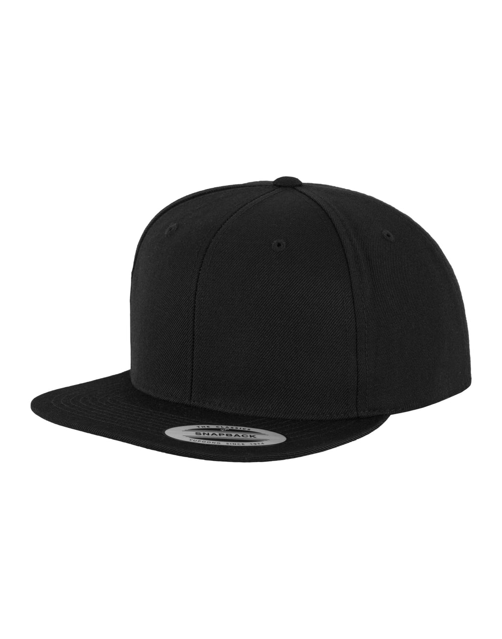 6089M Flexfit Classic Snapback Cap - Black/Black - 6089M