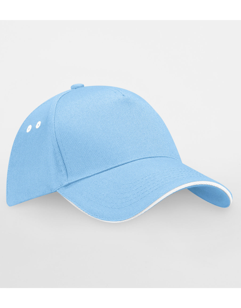 B15C Beechfield Ultimate Sandwich Peak Cap - Sky/White - B15C