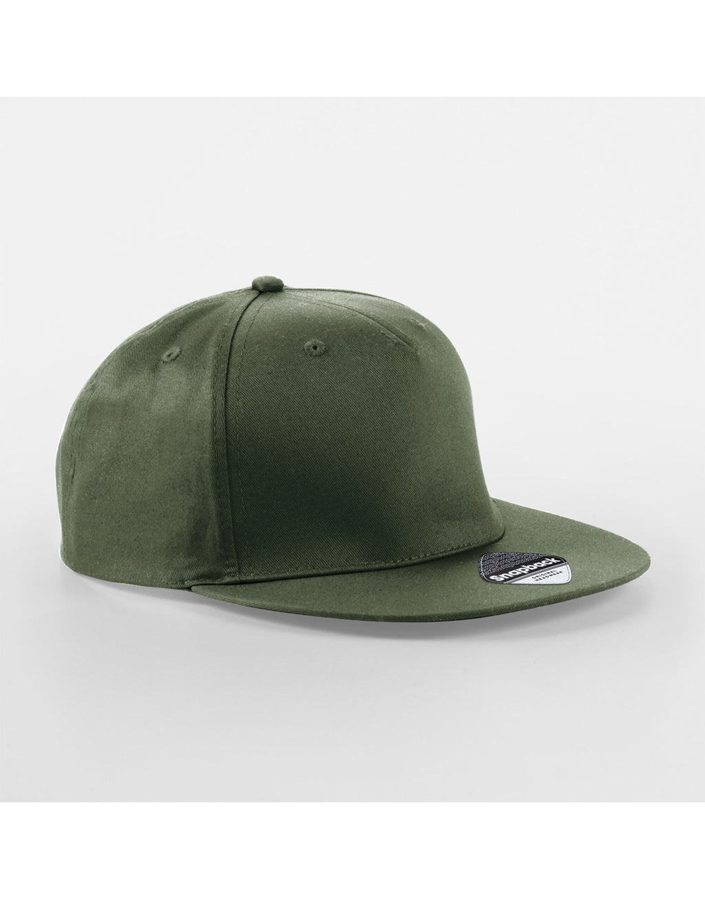 B610 Beechfield 5 panel Snapback Rapper Cap - Olive Green - B610