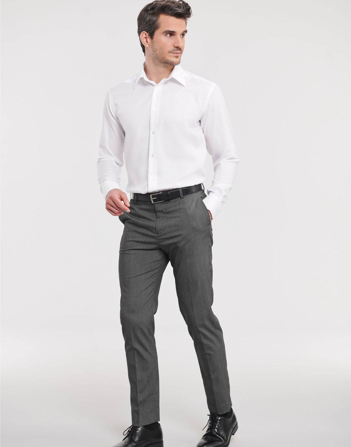 958M Russell Collection Men LS Tailor NonIron