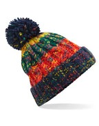 B486 Beechfield Corkscrew Pom Pom Beanie - Crackling Campfire - B486
