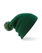 B450 Beechfield Snowstar® Beanie - Bottle Green/Off White - B450