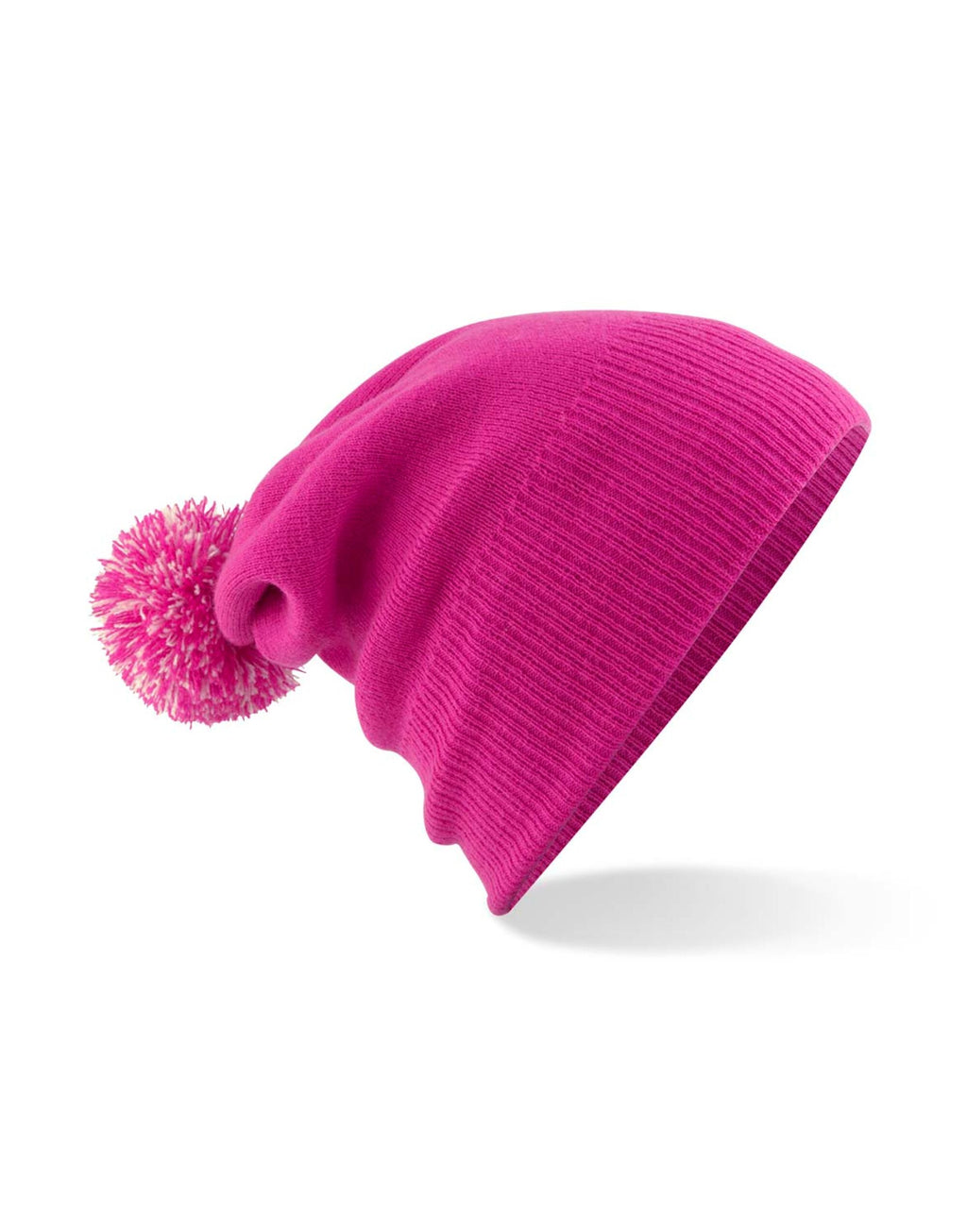 B450 Beechfield Snowstar® Beanie - Fuchsia/Off White - B450