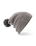 B450 Beechfield Snowstar® Beanie - Heather Grey/Black - B450