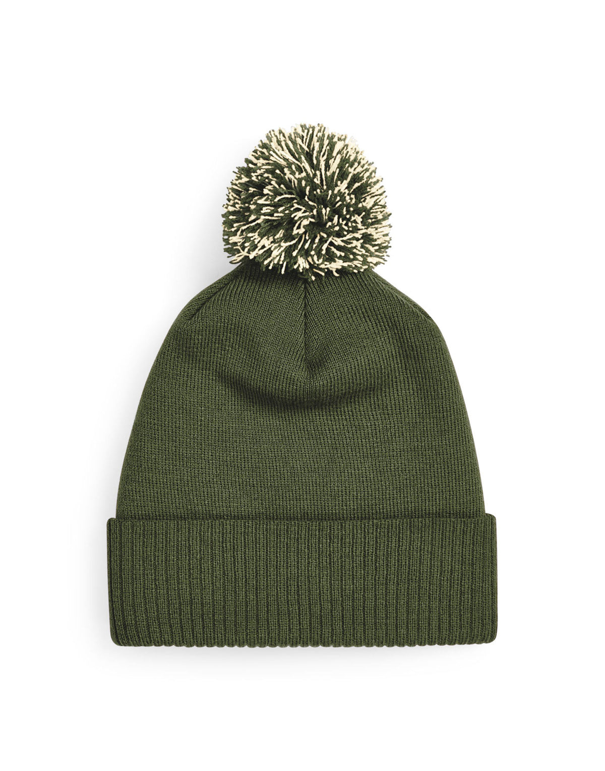 B450 Beechfield Snowstar® Beanie - Olive Green/Oatmeal - B450