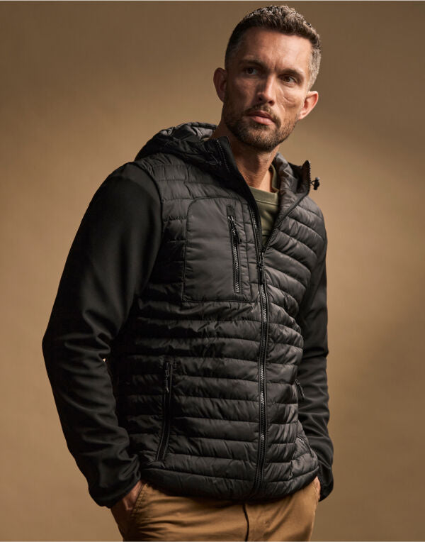 Tee Jays Mens Hooded Crossover Jkt