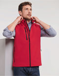 R141M Russell Mens Softshell Gilet - Classic Red - R141M