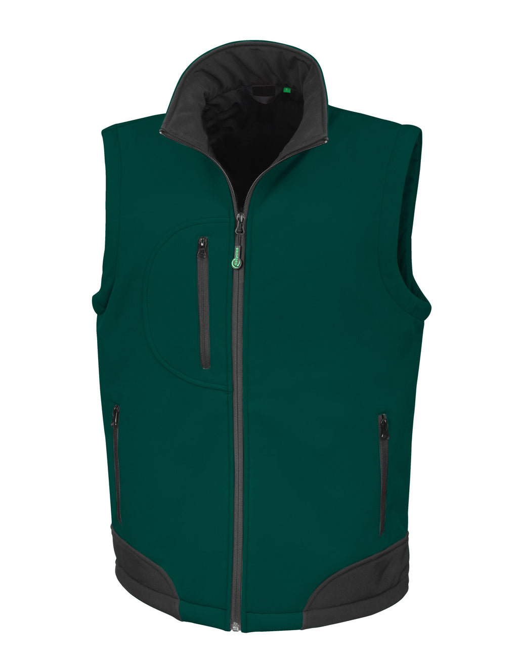 R123X Result Softshell Bodywarmer - Bottle Green/Black - R123X