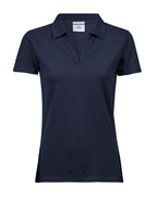 TJ1409 Tee Jays Womens Luxury Stretch V Polo - Navy - TJ1409