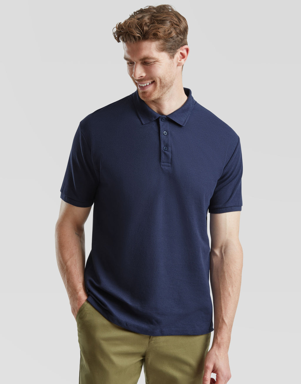 63204 FOTL Mens 65/35 Heavy Polo - Navy Blue - 63204