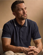 TJ1407 Tee Jays Mens Luxury Stripe Stretch Polo