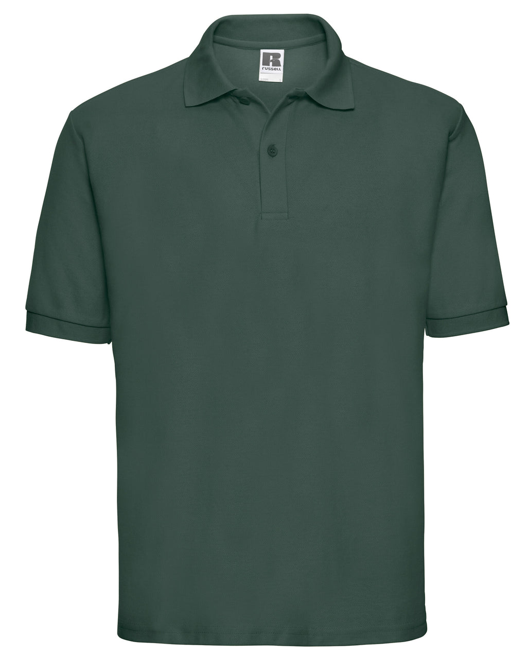 539M Russell Men's Classic Polycotton Polo - Bottle Green - 539M