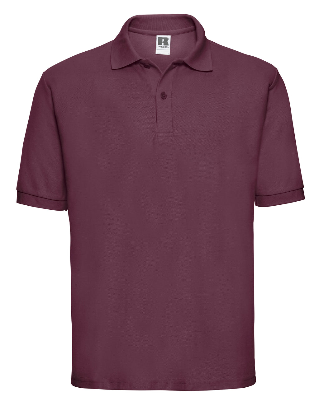 539M Russell Men's Classic Polycotton Polo - Burgundy - 539M