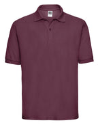 539M Russell Men's Classic Polycotton Polo - Burgundy - 539M