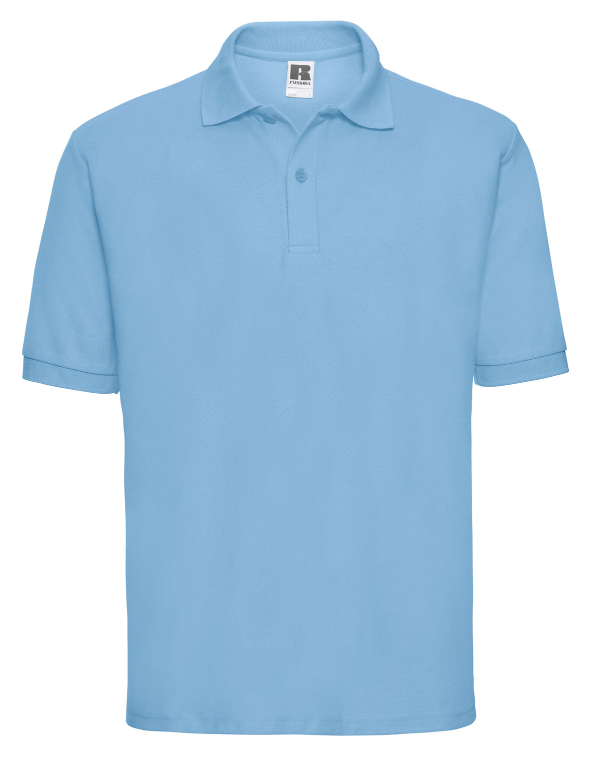 539M Russell Men's Classic Polycotton Polo - Sky Blue - 539M