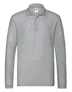 63310 FOTL Mens Premium Long Sleeve Polo - Athletic Heather - 63310