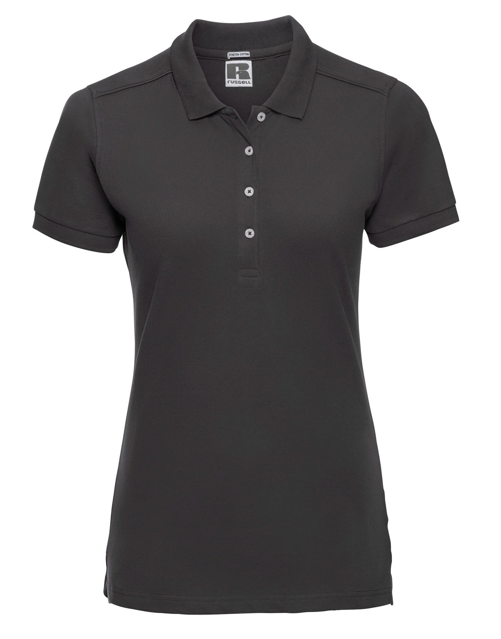 566F Russell Ladies Fitted Stretch Polo - Black - 566F