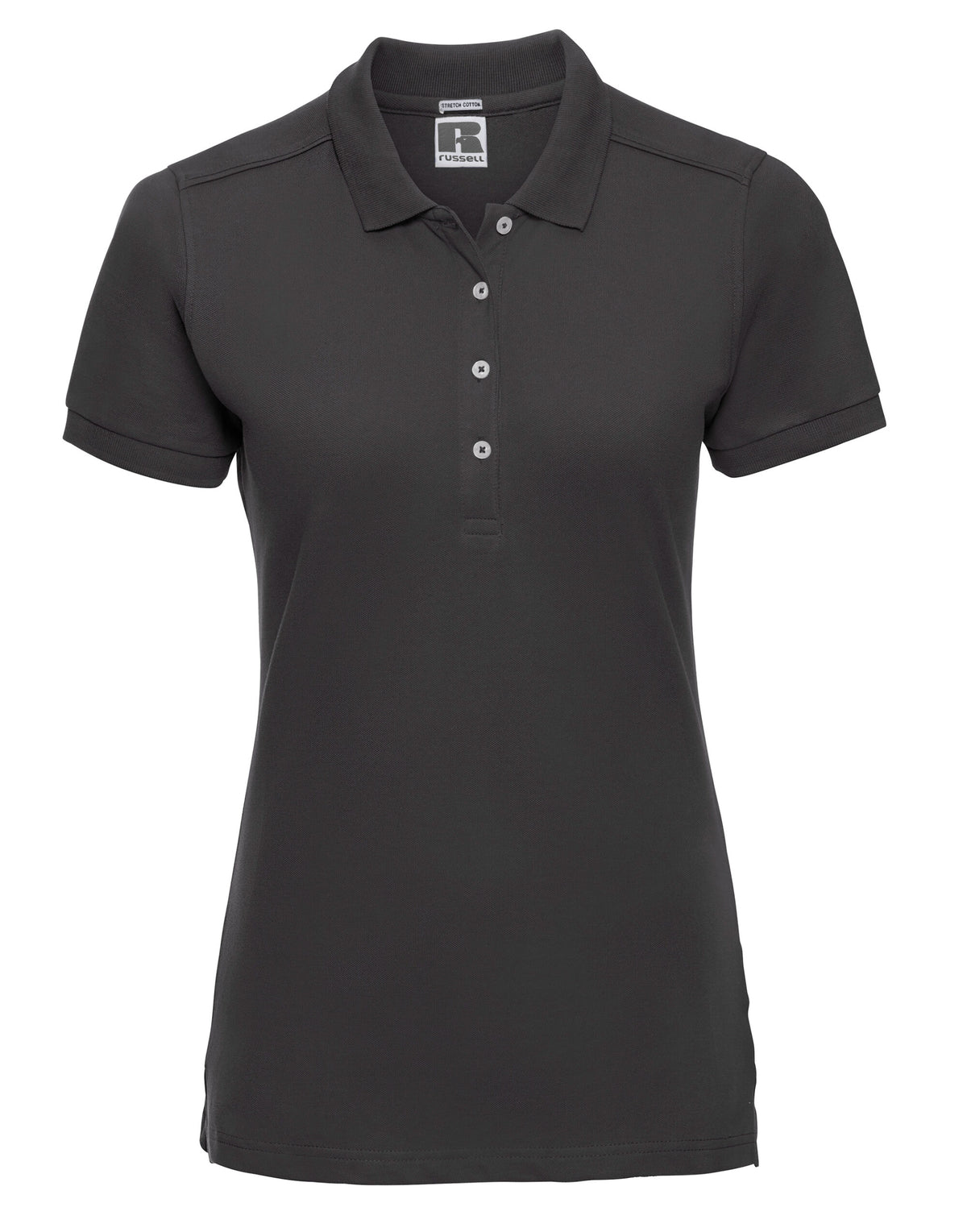 566F Russell Ladies Fitted Stretch Polo - Black - 566F