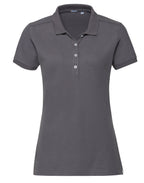 566F Russell Ladies Fitted Stretch Polo - Convoy Grey - 566F