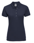 566F Russell Ladies Fitted Stretch Polo - French Navy - 566F