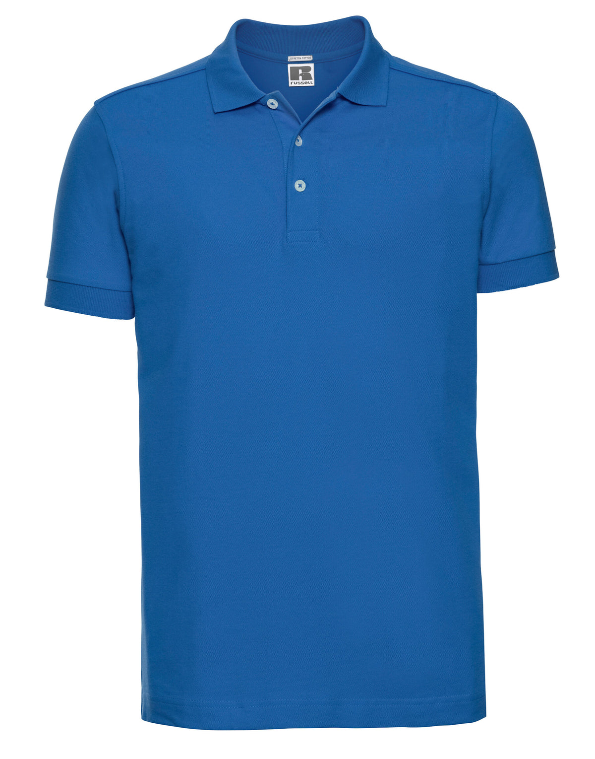 566M Russell Mens Fitted Stretch Polo - Azure Blue - 566M
