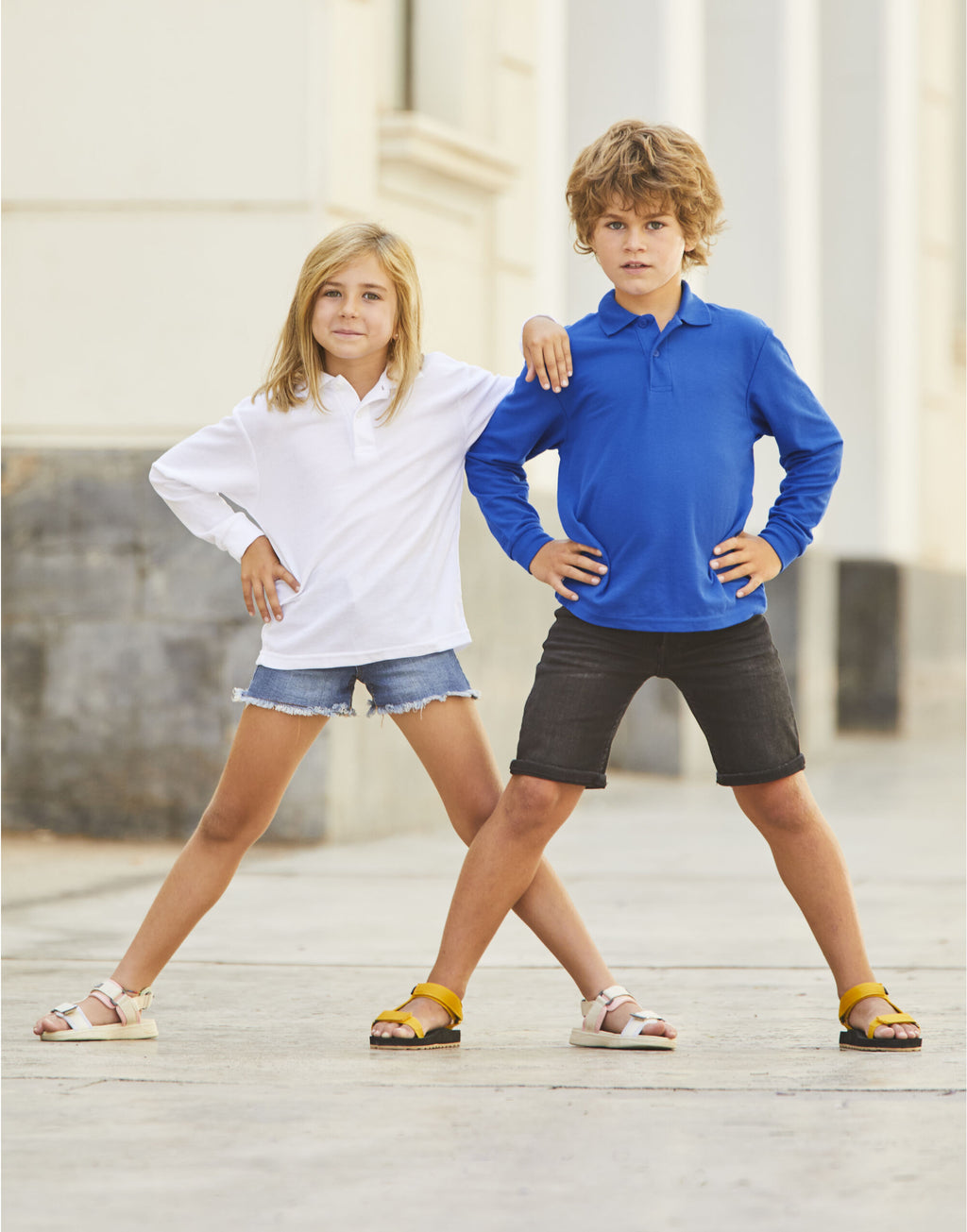 63201 FOTL Kids 65/35 Long Sleeve Polo